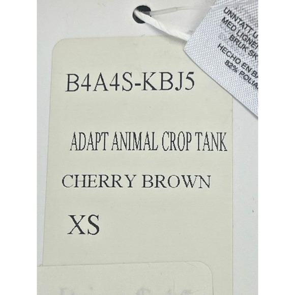 NEW GymShark Adapt Animal Seamless Crop Tank Reef XS Cherry Brown PINK XS XSMALL - Picture 7 of 8